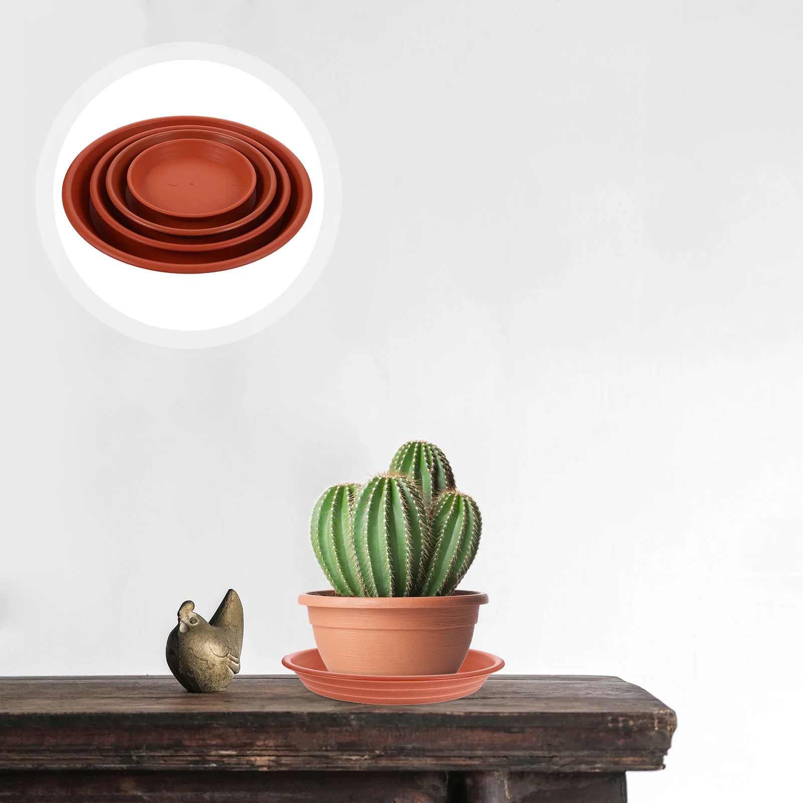 

8 шт. поднос для тарелки, круглый поднос для капель, поднос для цветов, круглый поднос для тарелки