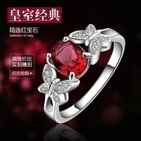 anglang luxury women butterfly engagement rings aaa red cubic zirconia proposal rings for girlfriend fine anniversary gift