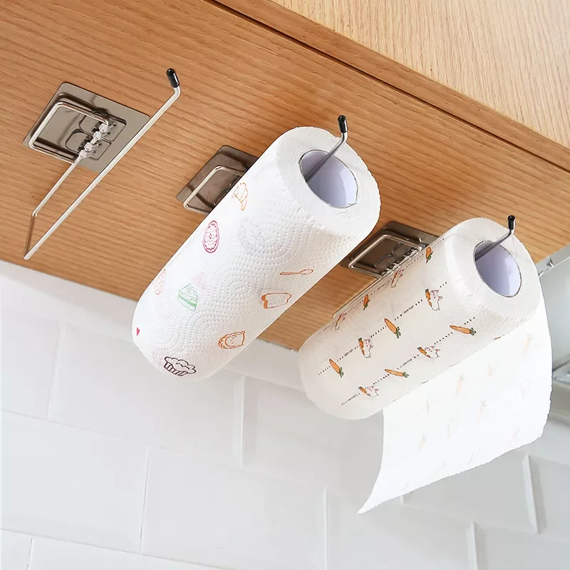 

Kitchen Toilet Paper Holder Tissue Holder Hanging Bathroom Toilet Paper Holder Roll Paper Holder Towel Rack Stand Storage Rack