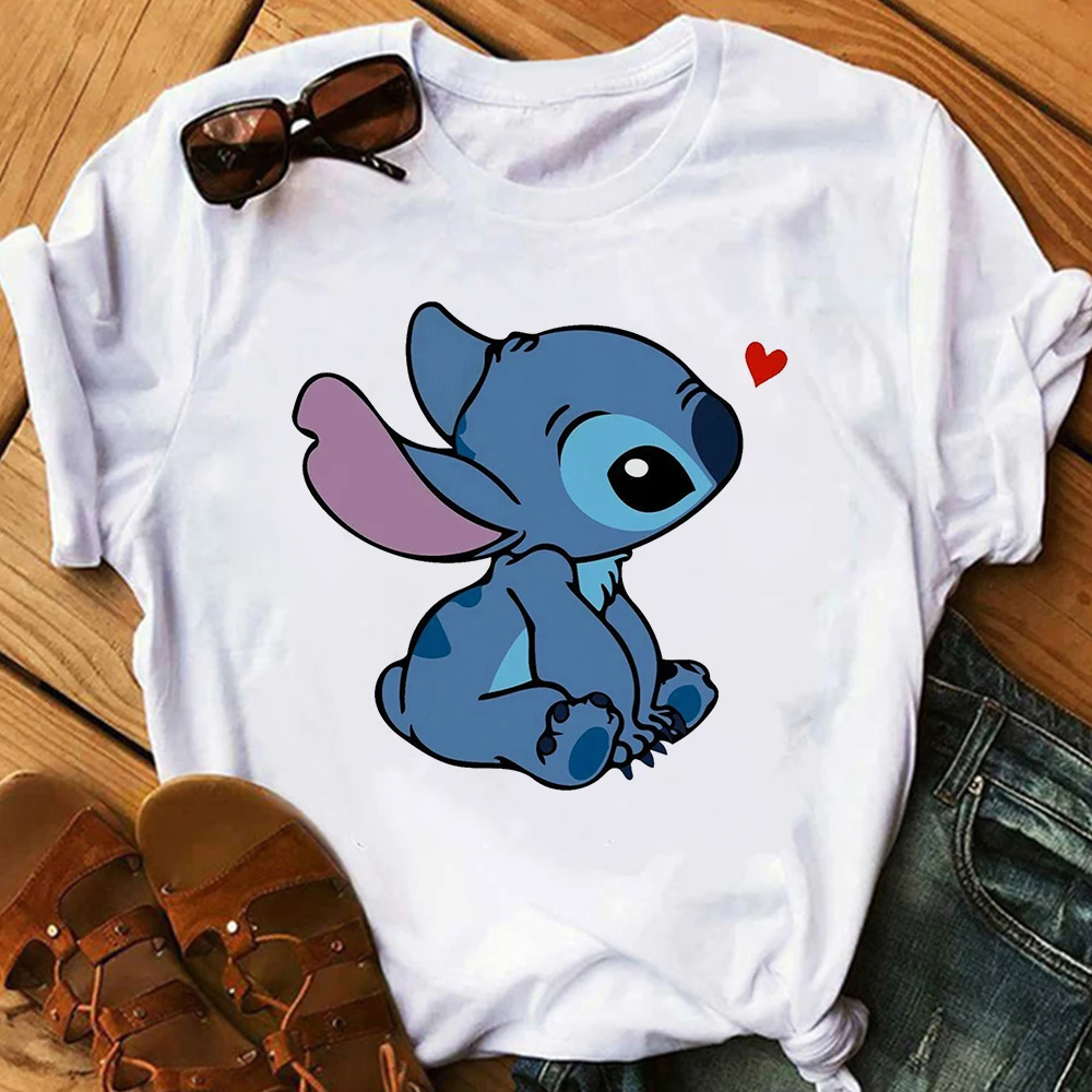 

2022 Cartoon T Shirt Top Women Women S-3xl Summer Women T Shirt White O Neck T Shirt