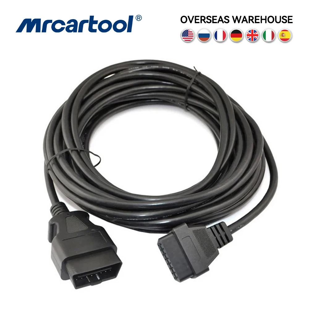 Удлинительный кабель Mr Cartool OBD2 16-контактный штекер-гнездо 10 м 16-контактный штекер-гнездо