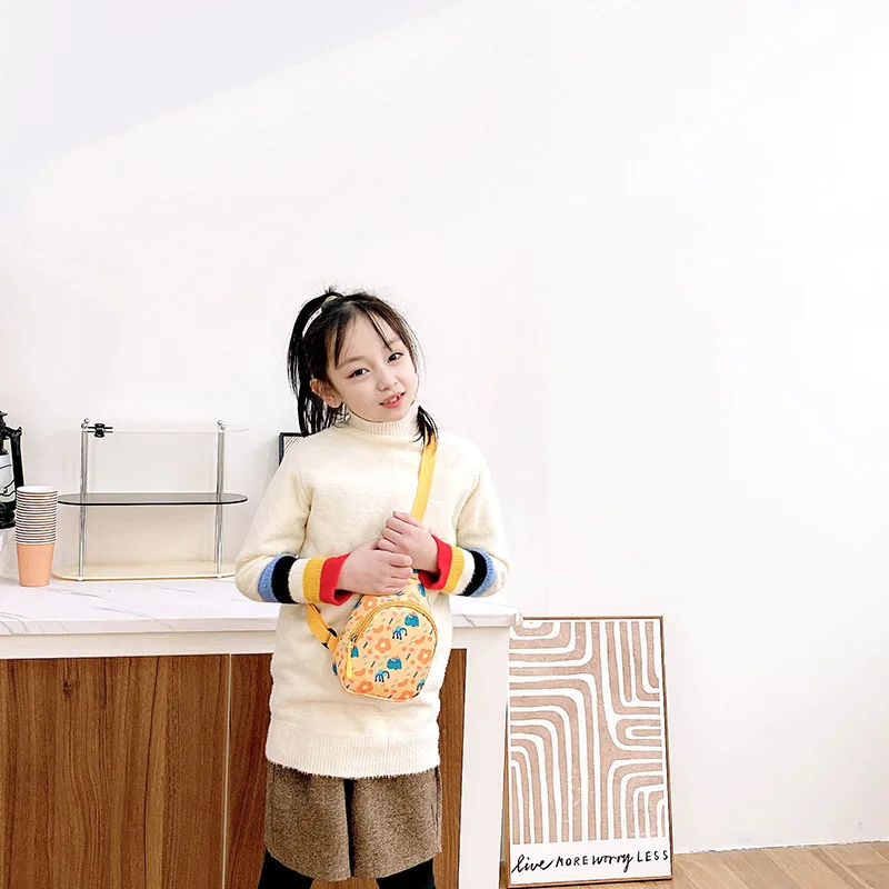 Children's Chest Bag Boy Cartoon Dinosaur One Shoulder Backpack Girl One Shoulder Crossbody Bag Coin Purse