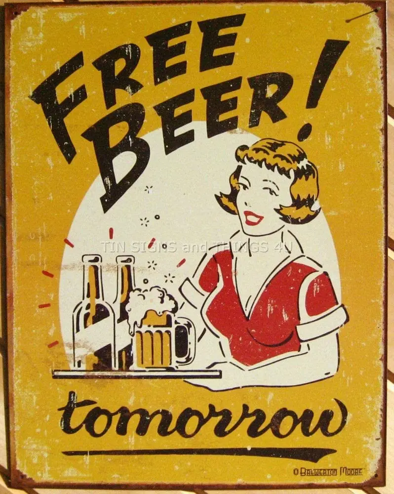 

ShopForAllYou-винтажный, ретро, смешной, VTG, для бара, arte, pared de Metal