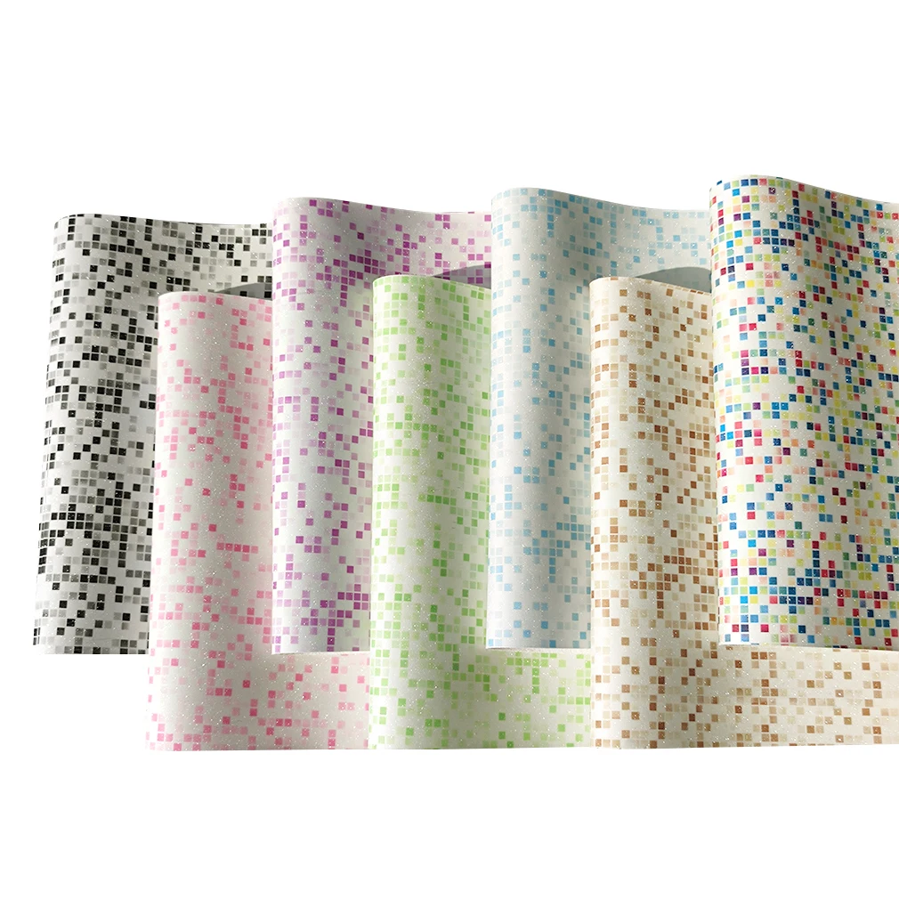 

Colorful Mosaic Gritty Shiny Faux Leather Fabric for Sewing Bows Handbag Earrings Crafts Material DIY Pastel Leatherette30*135CM