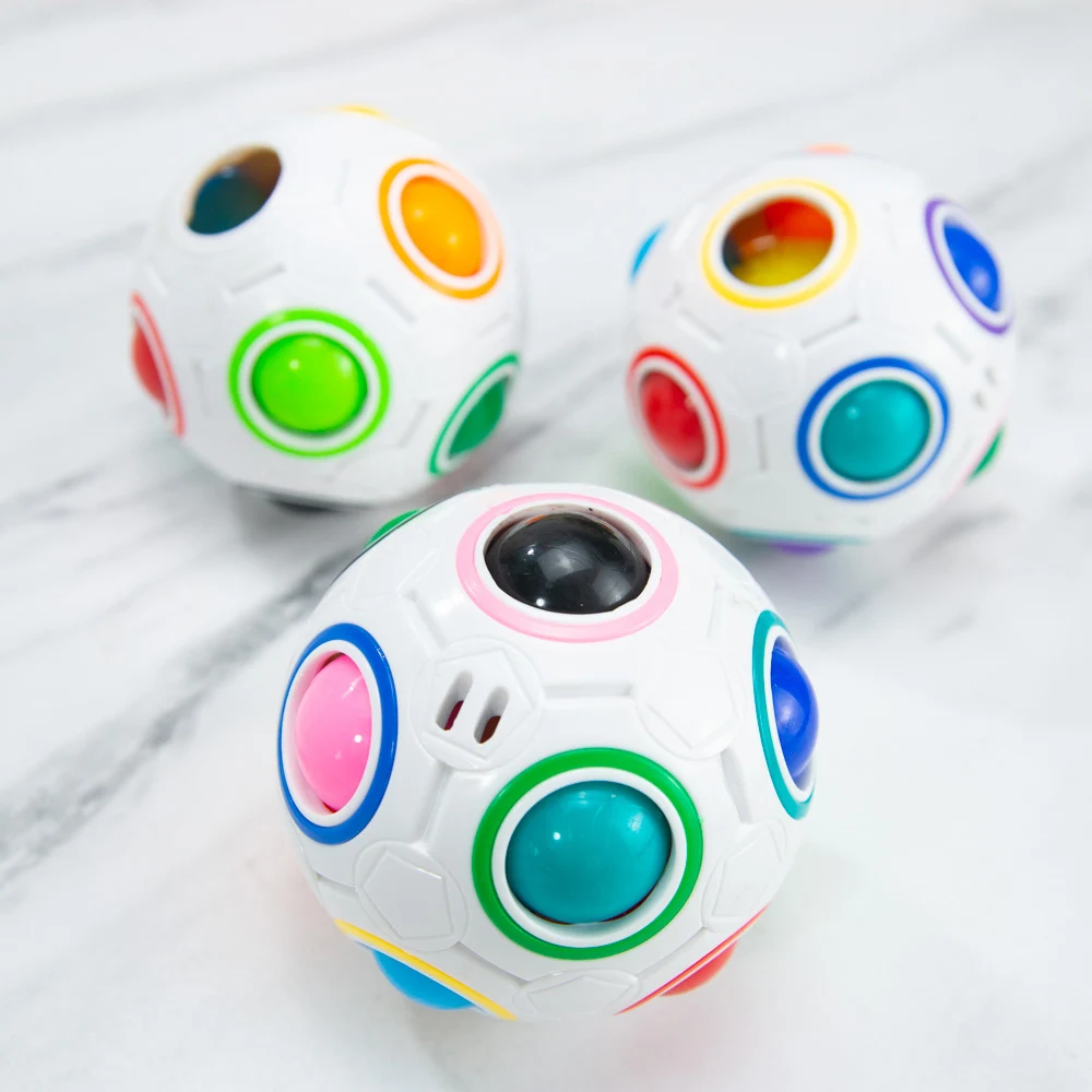 

Fidget Toys Rainbow Ball Autism Vent Children Adult Decompression Bubble Antistress Toy Anti Reliver Stress ABS Material Toys