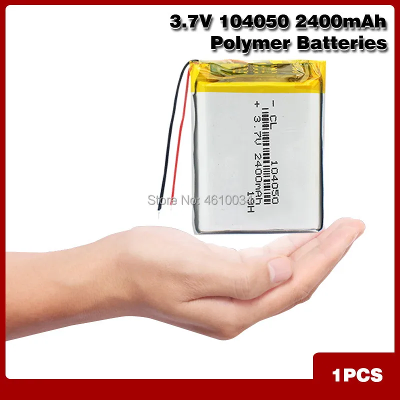 Литий-полимерный аккумулятор 104050 3 7 в 2400 мАч литий-полимерный литий-полимерные