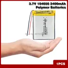 Литий-полимерный аккумулятор 104050, 3,7 в, 2400 мАч, литий-полимерный аккумулятор, литий-полимерные ионные литий-полимерные аккумуляторы для MP3, MP4, DVD, GPS, BT, гарнитуры, электрической игрушки