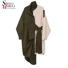 Новое Женское асимметричное платье-рубашка модного цвета размера плюс, осеннее платье-рубашка с длинным рукавом и поясом в полоску, Стильное женское платье, халат 6793