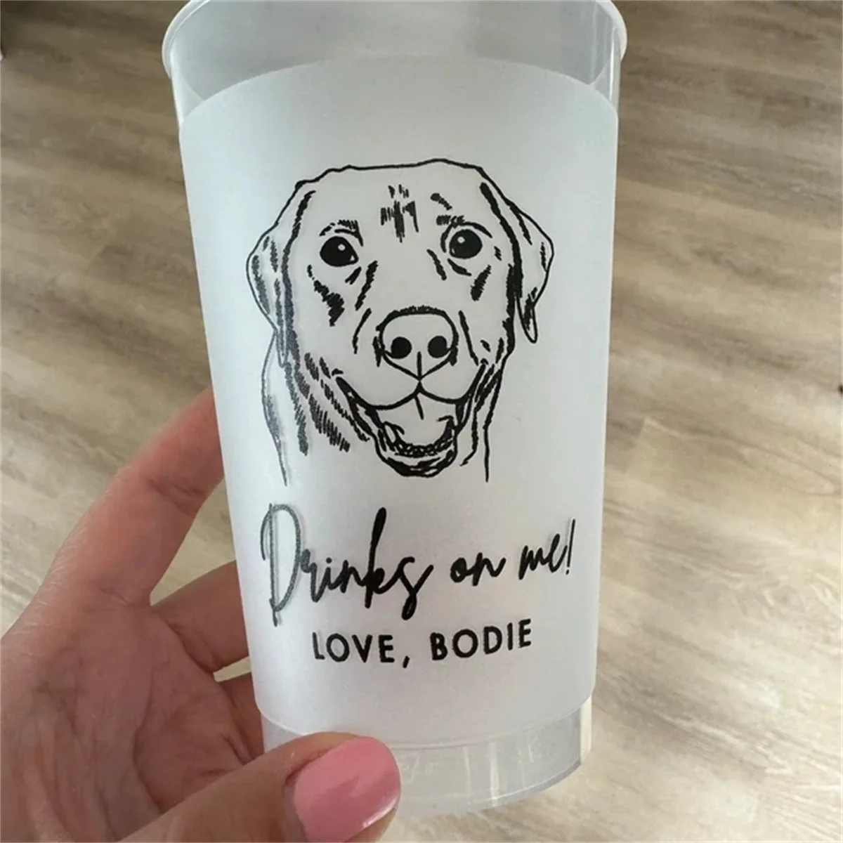 Индивидуальные матовые Свадебные чашки с изображением собаки современные