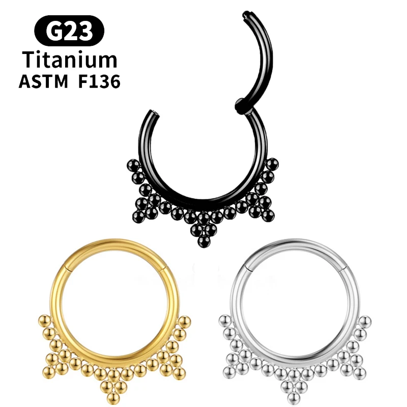 

Titanium Nose Ring Hoop Industrial Earrings Piercing G23 Cartilage Septum Helix Lip Women Body Jewelry Sexy Women Labret Clicker