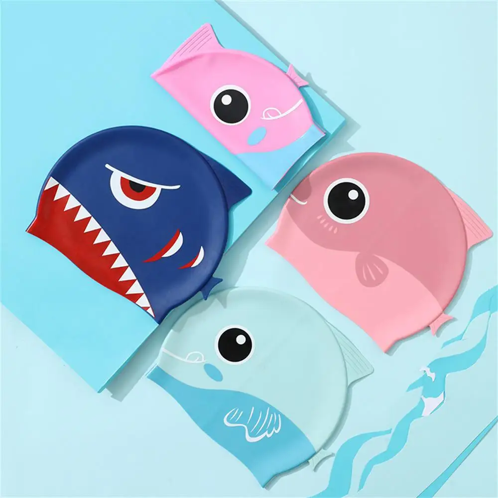 Unit Weight 0.06kg Soft And Comfortable Children Swimming Cap No Odor Bathing Cap High Elasticity Cartoon Non-slip Design