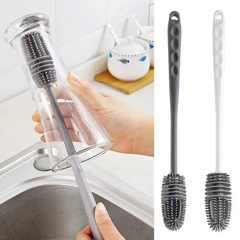 

Bottle Cleaning Brush Portable Bottle Cleaning Brush With Flexible Bristles Silicone Water Bottle Cleaning Tool For Home kitchen