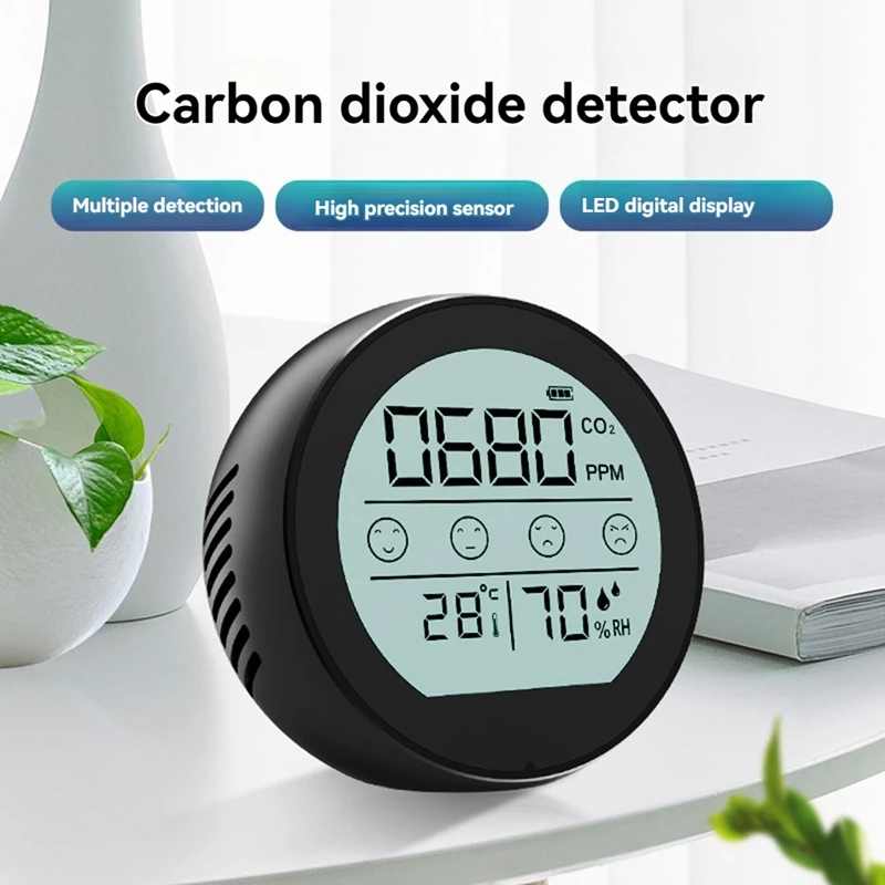 Air Quality Monitor CO2 Meter Carbon Dioxide Detector Temperature Humidity Detection For Home Office Car