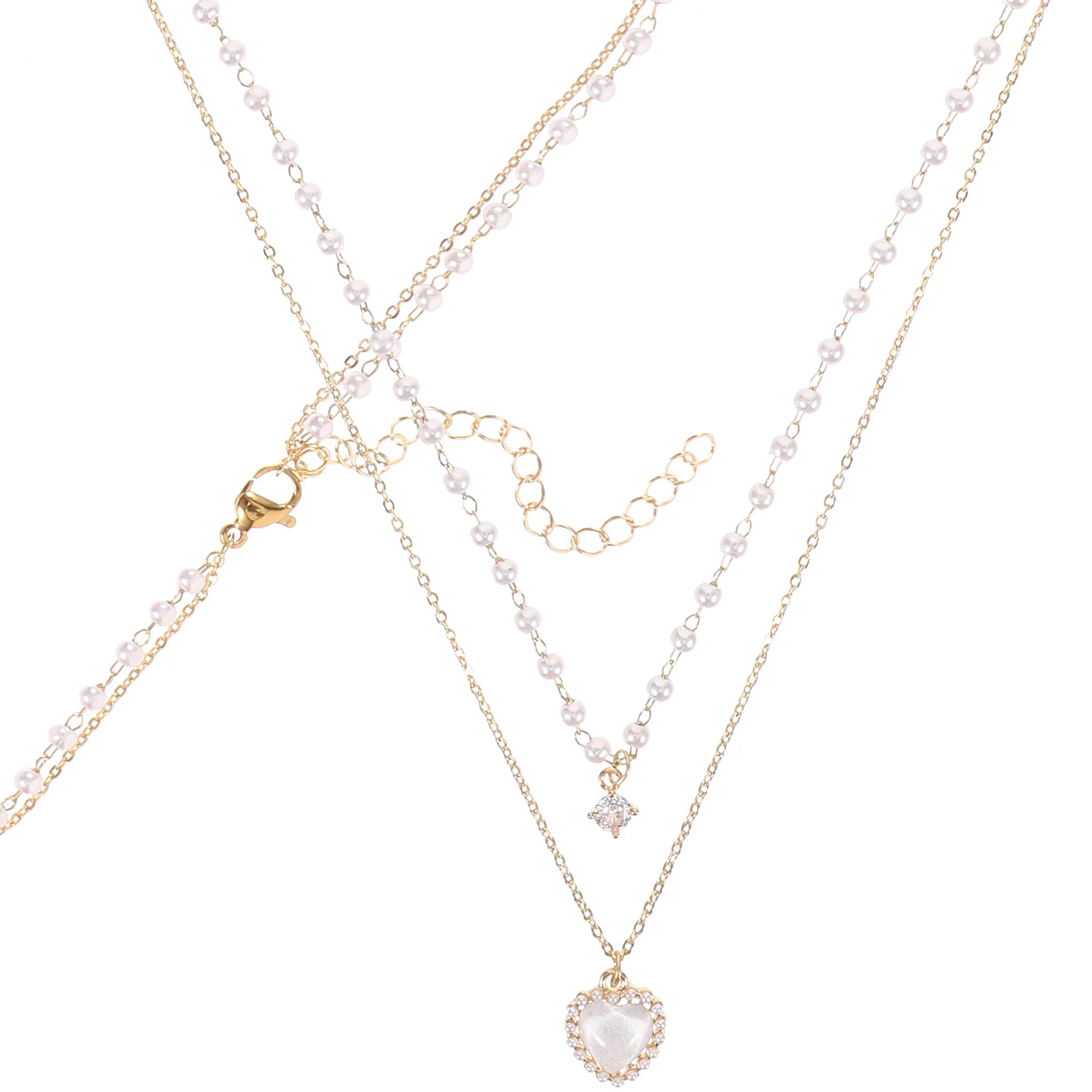 

Pearl Choker Necklace Pearl Heart Necklace Neck Chain Charm Necklace Women Necklace