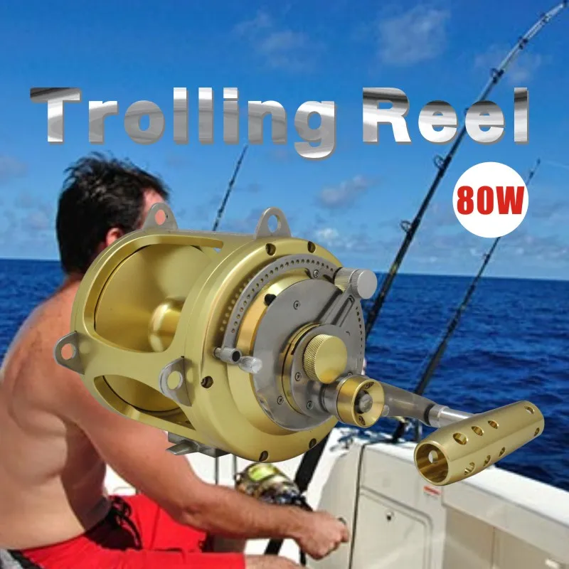 

Fishing Reels Big Game 80W Jigging Reels Aluminum Trolling Reel Saltwater High Speed Fishing Goods All For Fishing Drum Reel
