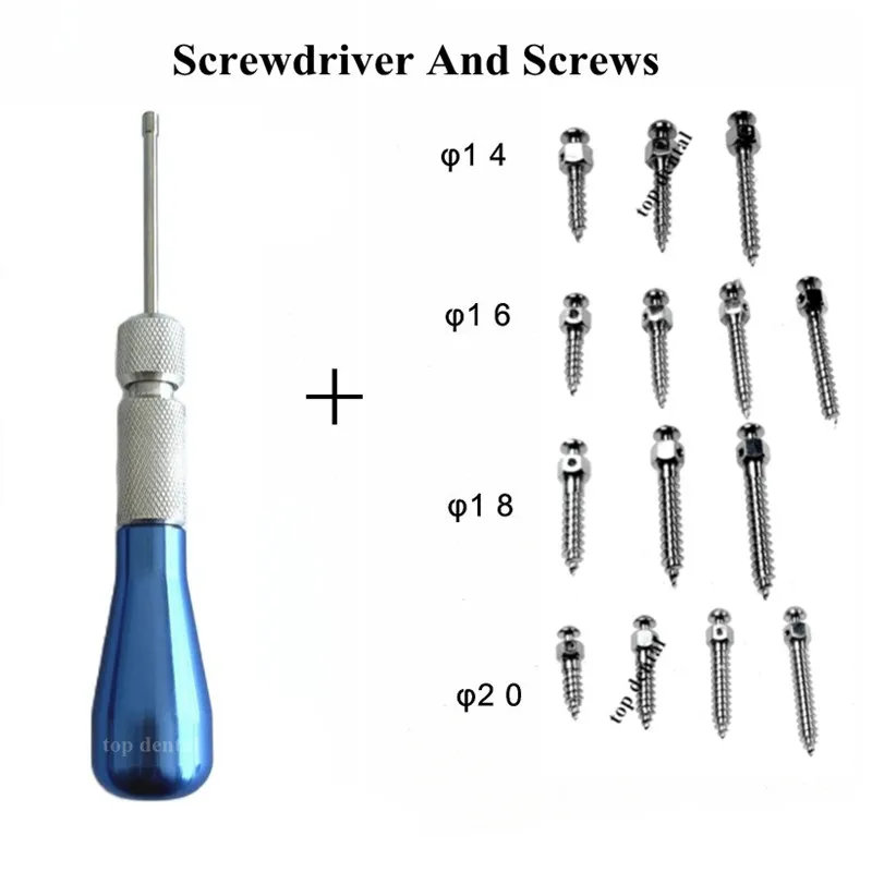

5Pcs Dental Orthodontic Mini Implants Micro Mini Anchor Screws Self-Drilling Titanium Alloy Screws And Screwdriver