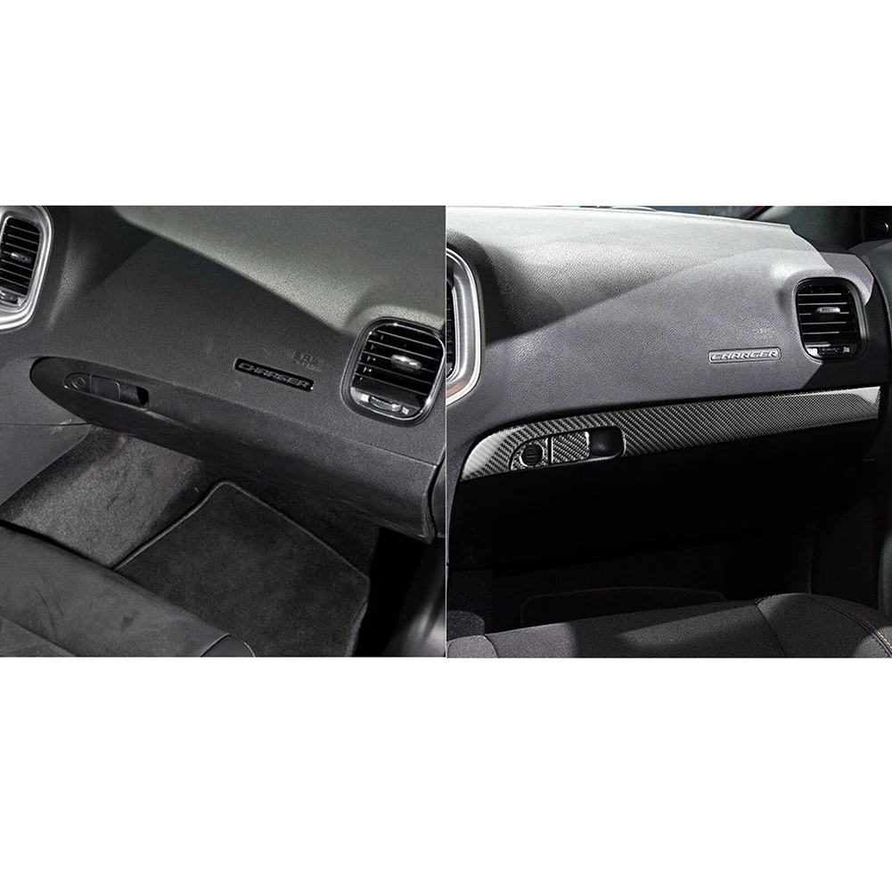 

3Pcs Carbon Fiber Passenger Dashboard Cover Trim For Dodge Charger 2015-2020 Passenger Dashboard Cover Trim Panel