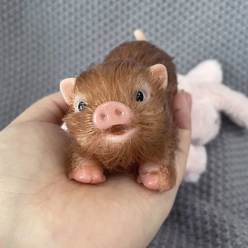5-дюймовая новая имитация улыбки мягкая силиконовая кукла-свинья игрушка для