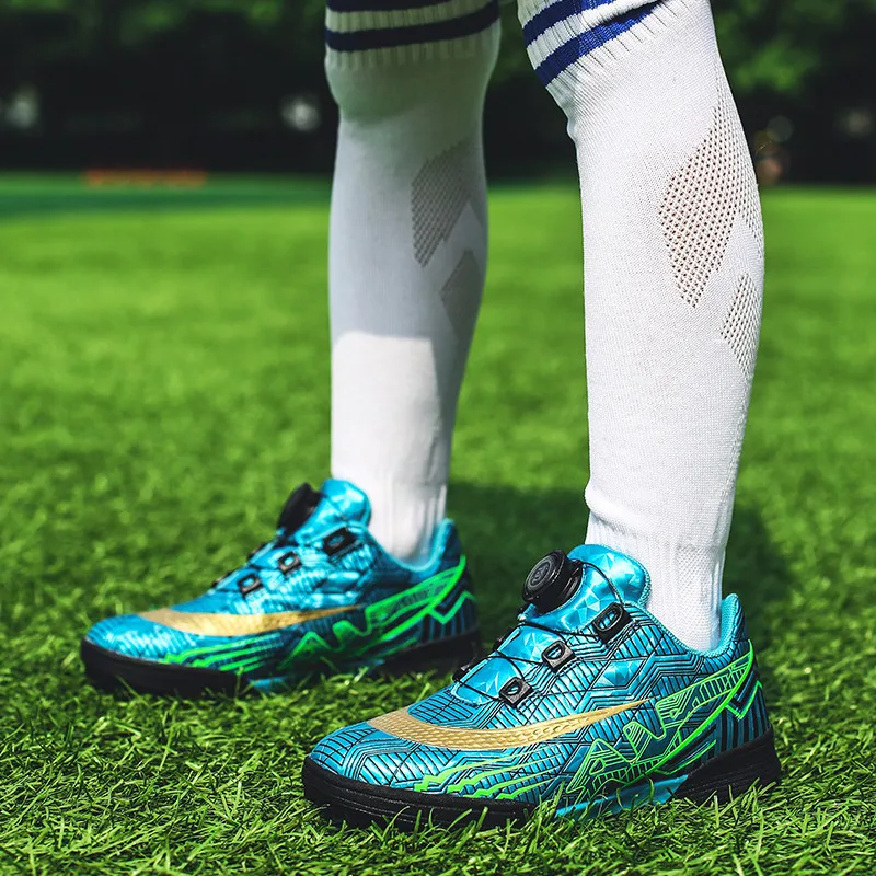 New High Quality Knob TF Children Football Shoes Professional Breathable Boys Soccer Cleats Non-slip Girl Training Sports Shoes