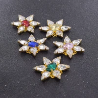 20pcslot flatback rhinestones star buttons for clothing christmas decorations shiny glass appliques crystal sew on accessories