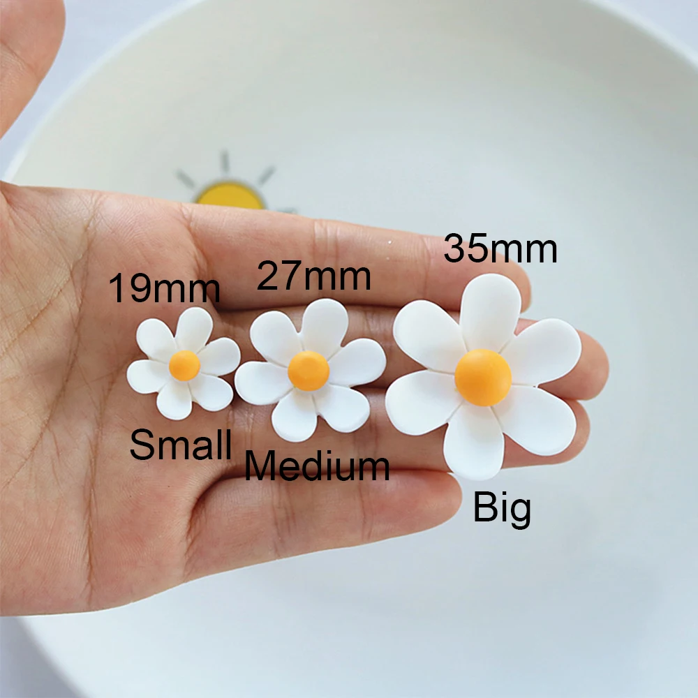 

Канифольные кабошоны ромашки 19-35 мм набор из 10 штук