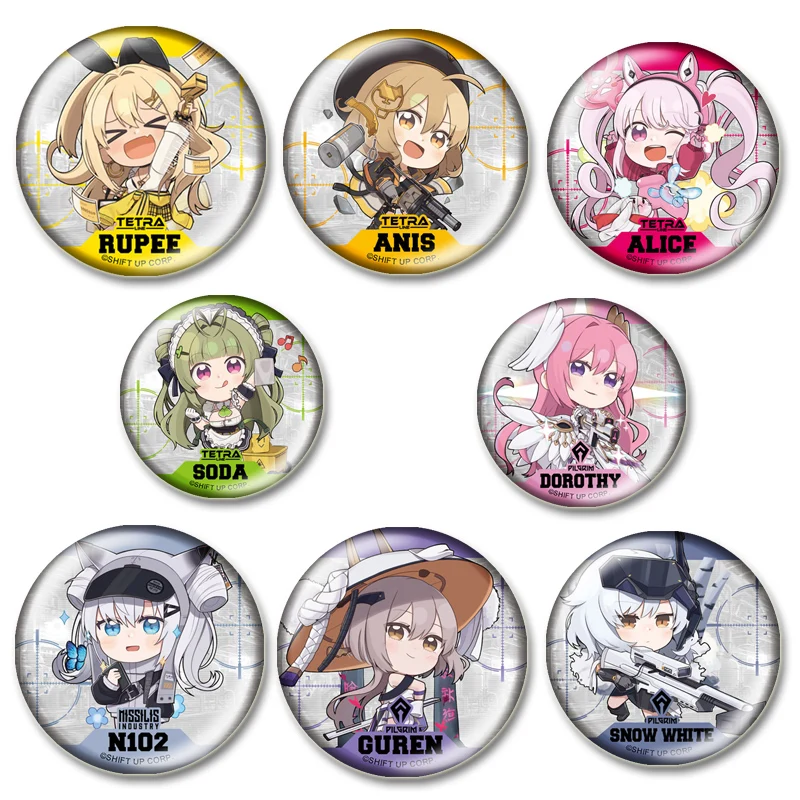 Милая аниме искусственная богиня победы Nikke Мультяшные булавки для лацканов