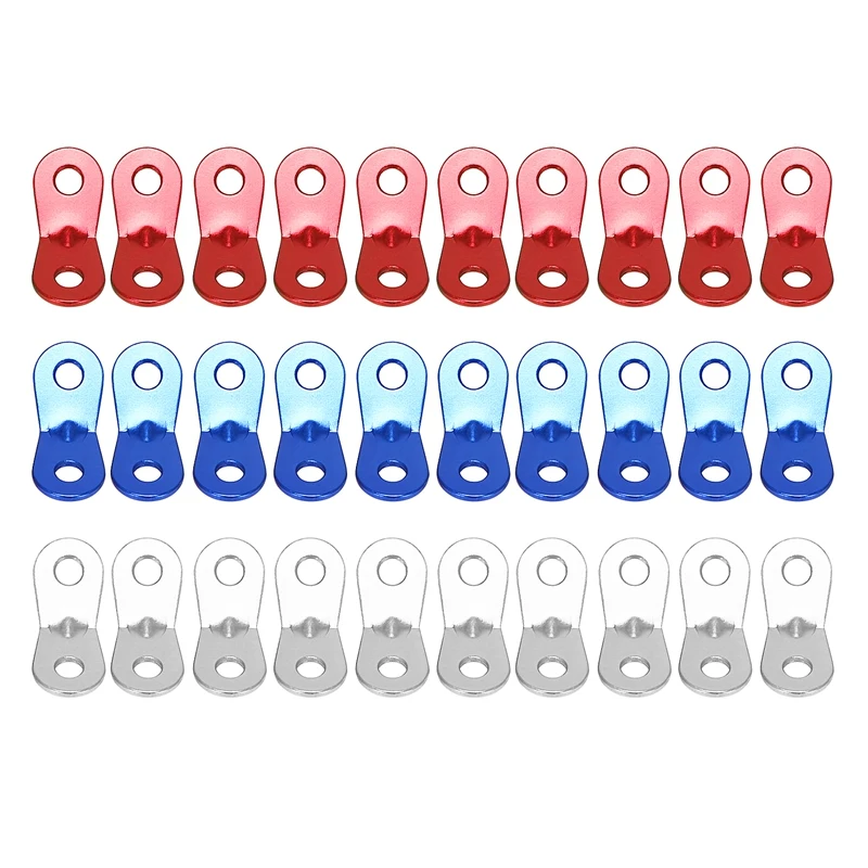 

Aluminum Alloy Tent Rope Tensioner Double Eye Umbrella Rope Buckle Tent Draw Rope Accessories Wind Rope Buckles 30Pcs