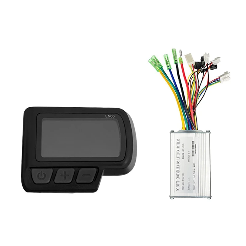 Electric Bike Motor Controller 15A Controller Kit With LCD-EN06 Panel Meter For 250W/350W Motor Accessories