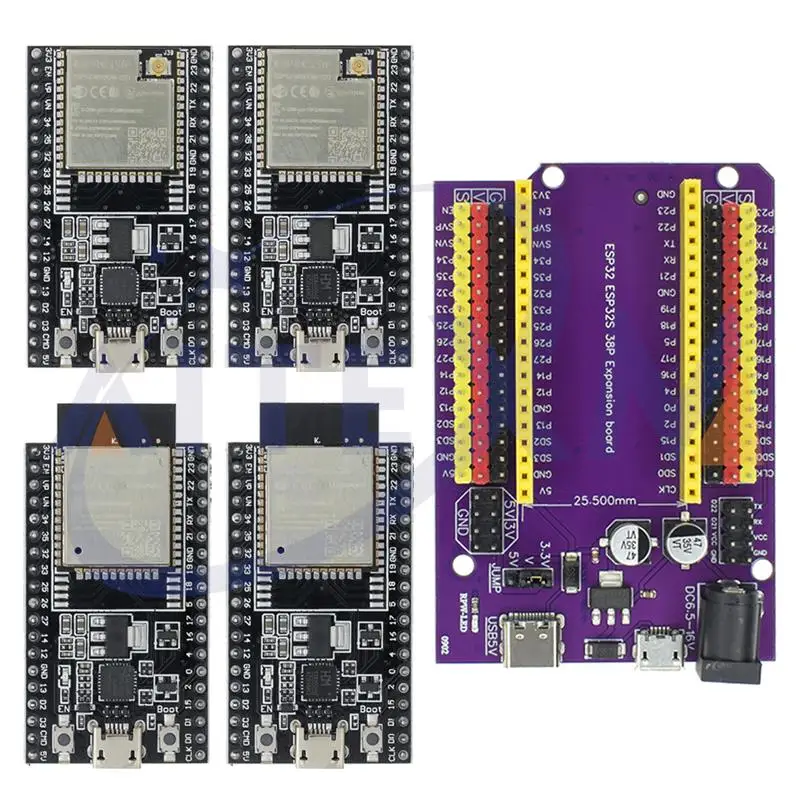 Дополнительная плата для разработки ESP32, телефон с двумя ядрами, USB, WiFi + Bluetooth, плата расширения, 38 контактов