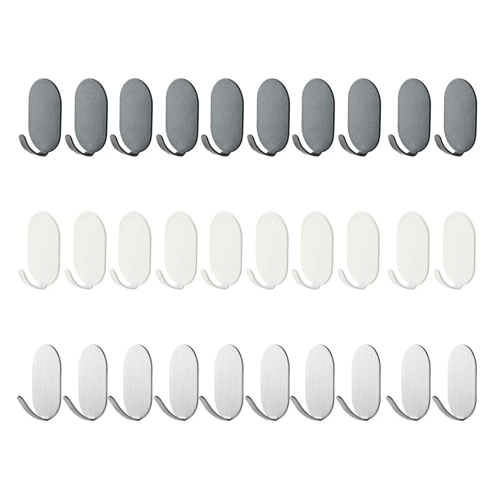 

10 Pieces Multipurpose Coat Hook Rack Storage Organizer Holder Kitchen Utensil Hooks Coat Hanger for Bathroom Kitchen wall