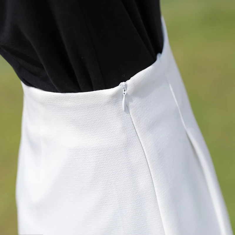 Women's High Waist Slim Girls White/black Shorts 2021 Summer Irregular Slit Shorts with Pocket Female Shorts Skirts Streetwear