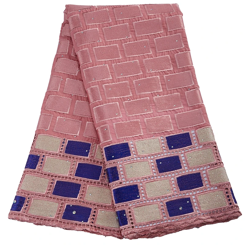 Швейцарская вуаль белая 5 ярдов Африканская Хлопковая кружевная ткань