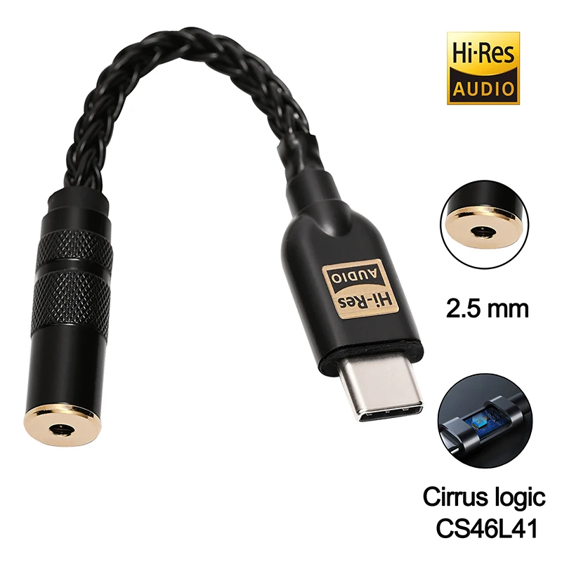USB C на 2 5 мм разъем AUX CS46L41