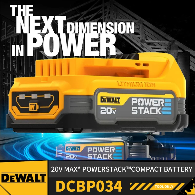 

DEWALT DCBP034 POWERSTACK™ Compact Battery 20V MAX Battery Pack Lithium Power Tools Parts Accessories