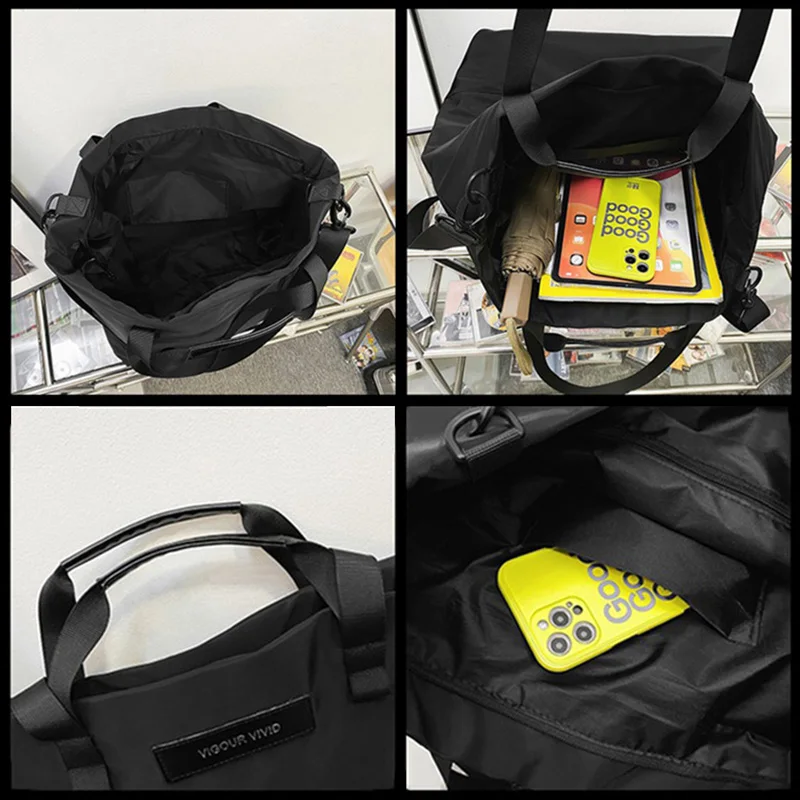 Unisex Outdoor Travelling Bags Nylon Shoulder Waterproof Daily Travel Duffel Handbag Casual Fitness Large Weekend Luggage XM7