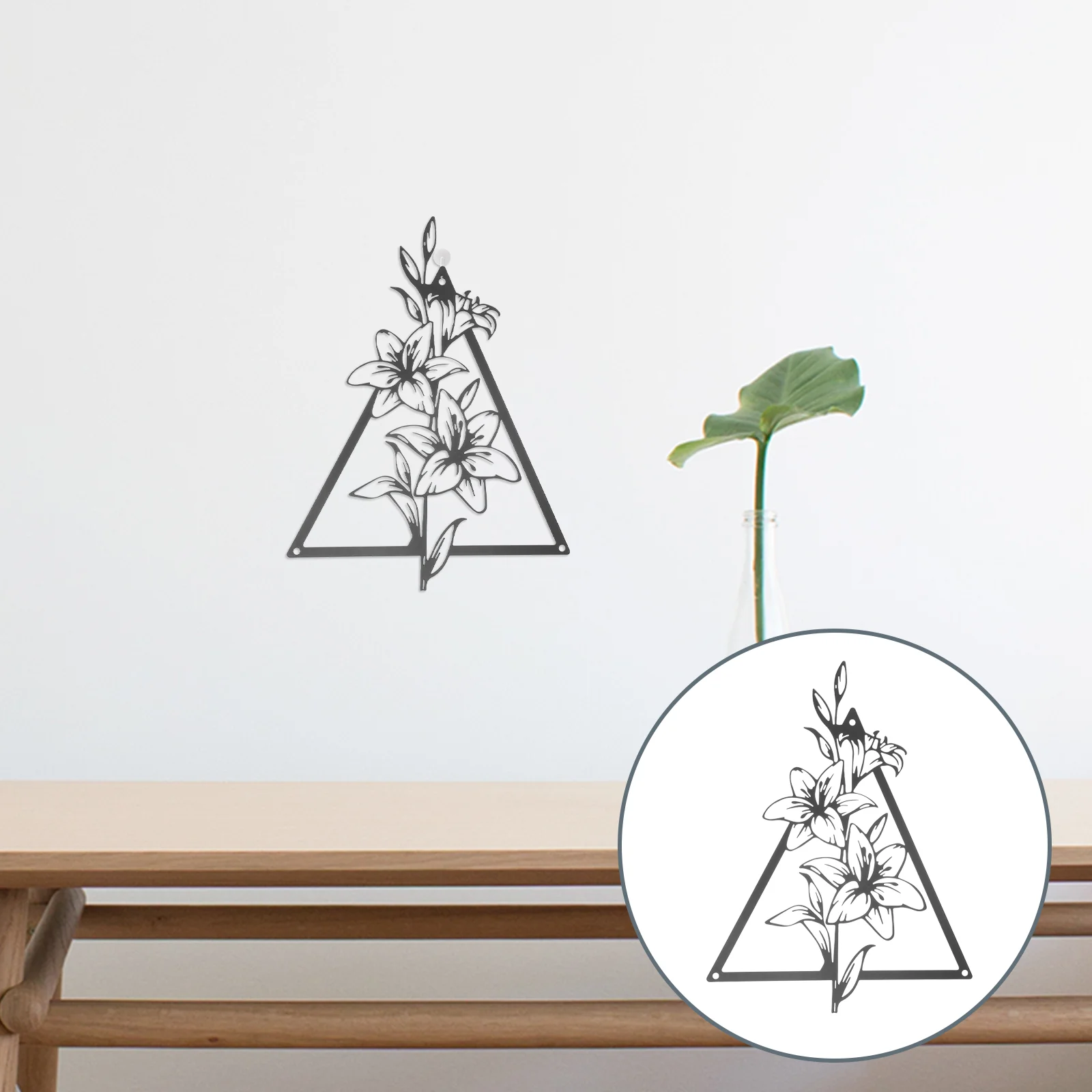 

Wall Decoration House Metal Minimalist Flower Wrought Iron Décor Pendant Hanging