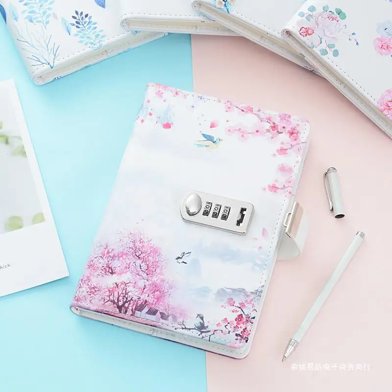 

Notebook, Notepad, Diary Book With Lock, Small Fresh And Thickened Hand Book, Stationery, Gift, Password Lock, Notebook