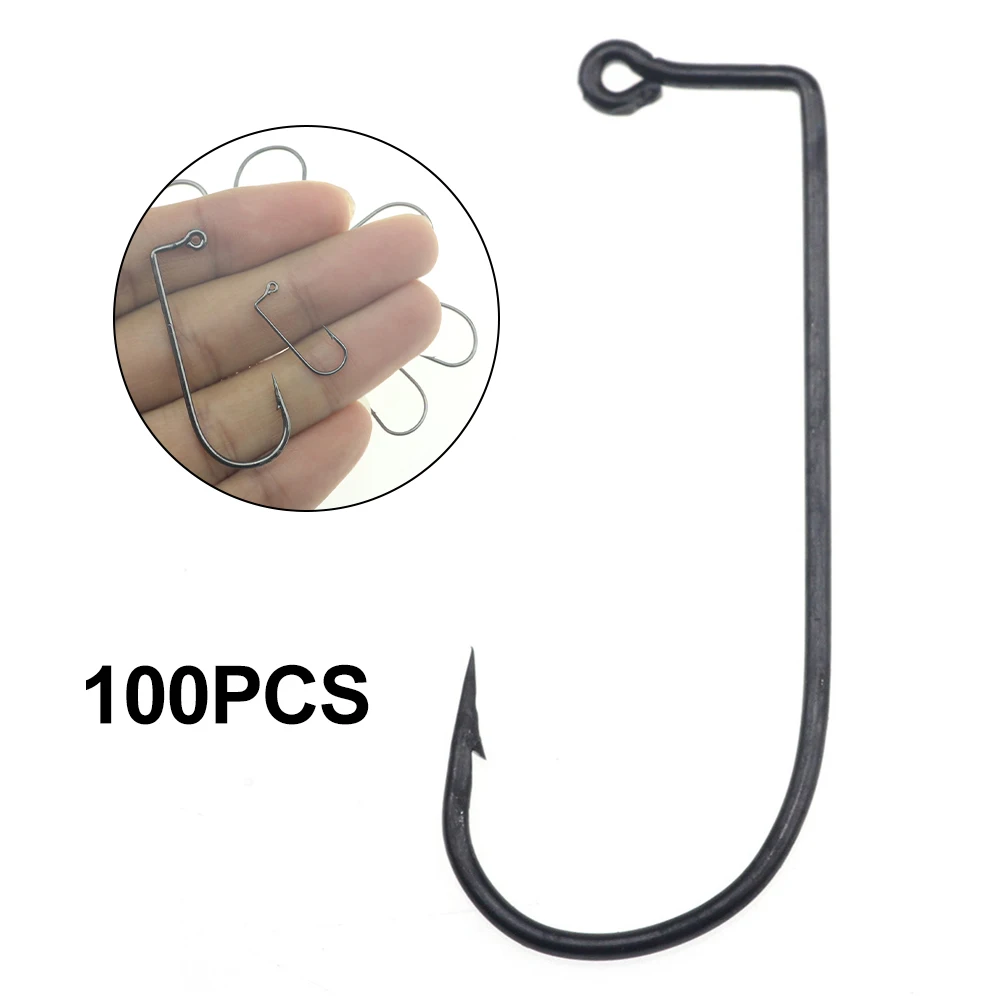 

100pcs/Pack 90 Degree Right Angle Barbed Hooks DIY Upside Down Homemade Jig Hook Tackle Hooks Accessories Pesca Iscas Silver