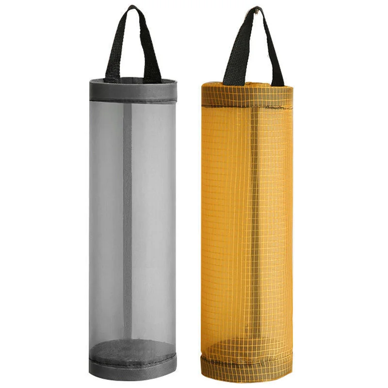 

Hanging Grocery Bag Rack Wall-mounted Plastic Bag Rack Dispenser for Storing Garbage Bags Kitchen Garbage Manager Bag Organizer