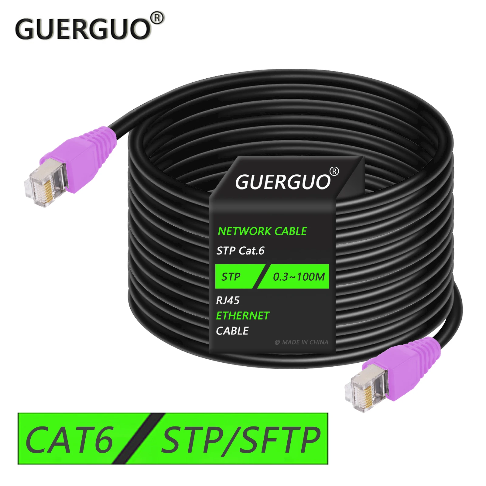 0 3–100 м Cat6 Ethernet-кабель Cat 6A 10 Гбит/с STP/SFTP Сетевой сетевой кабель для маршрутизатора