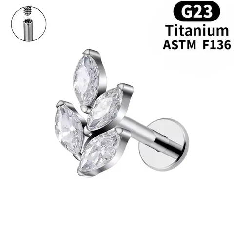 Tитановые серьги-гвоздики eMeition 16g