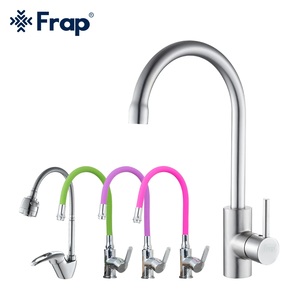 

Frap Kitchen Sink Water Tap 360 Rotation Kitchen Faucet Hot &Cold Water Basin Taps Stainless Steel Soap Dispenser