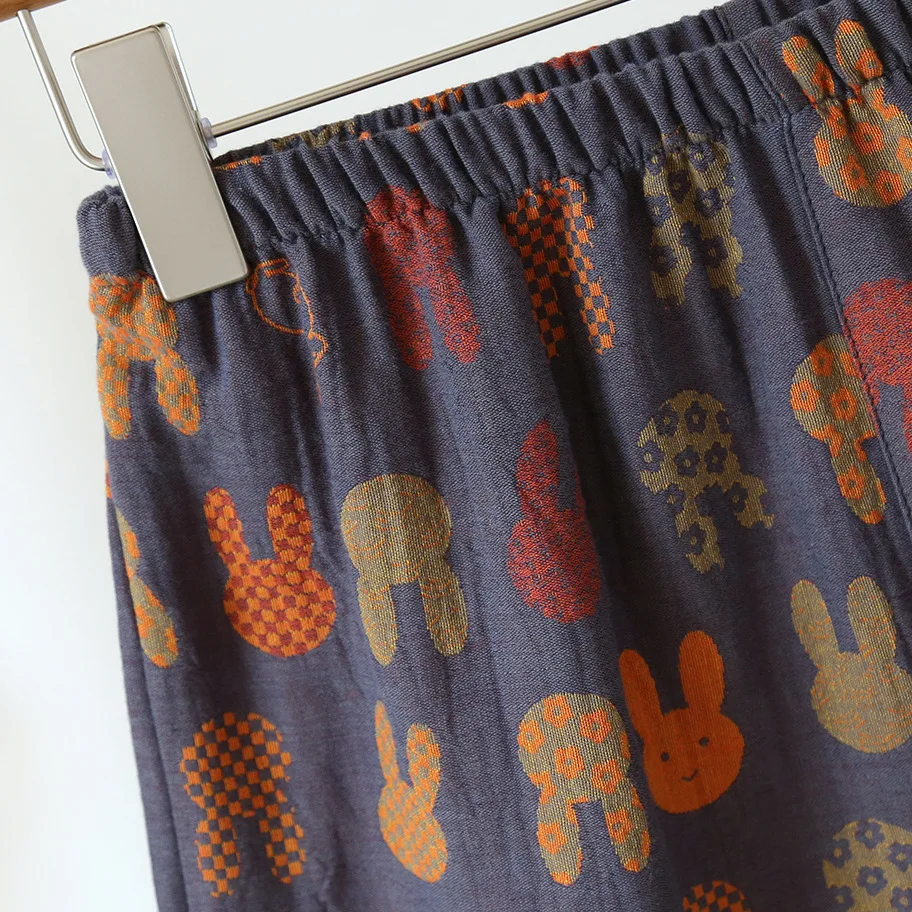 Фото 2026 Весна Novo Casal Shorts de Manga Curta Duas Peças Conjunto de 100% Algodão Crepe Tecido Homens e Mulheres Grande Homewear №5