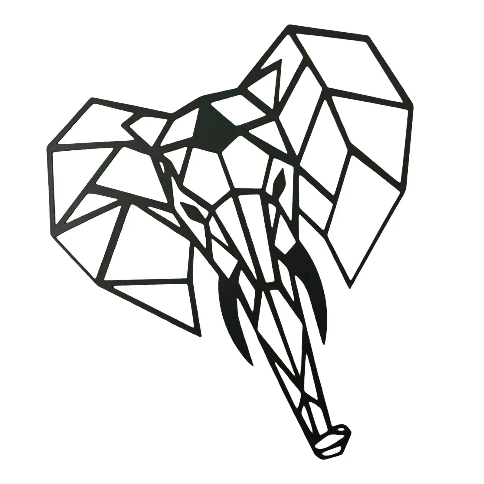 

Metal Wall Art Decor Elephant Head Decorative Silhouette Gifts Hanging Wall Decorations for Office Shops Living Room Home Cafe