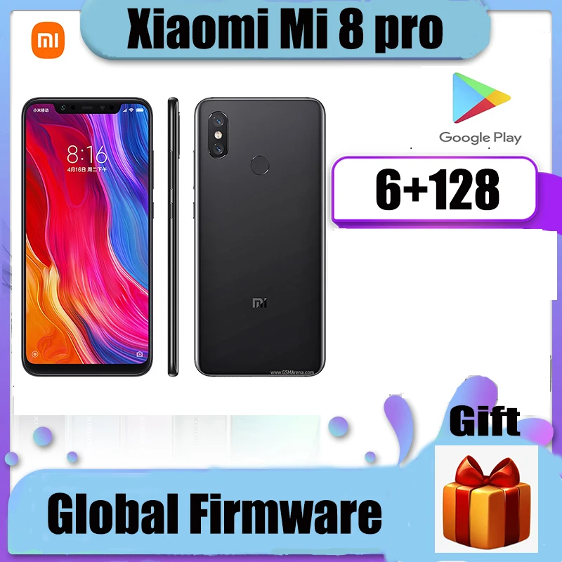 Смартфон Xiaomi Mi 8 PRO экран 6 21 дюйма аккумулятор 3400 мАч Snapdragon 845 1080x2248 пикселей