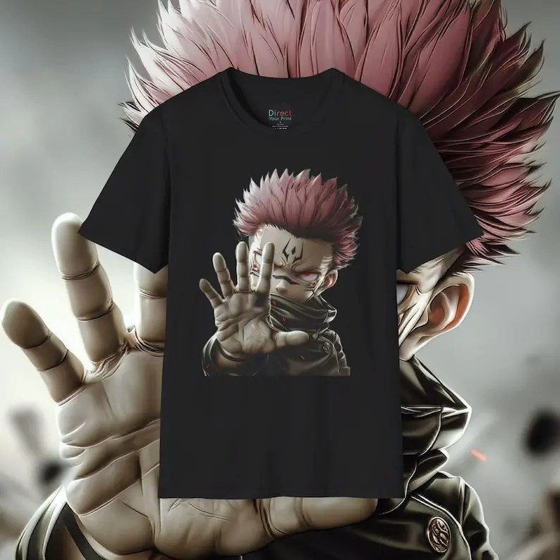 Раскройте силу нашего премиум-класса с 3D-футболкой Sukuna!