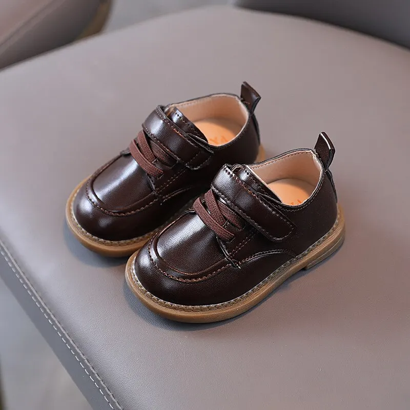 

Artificial PU Baby Boy Shoes British Style Infant Casual Leather Shoes For School Outdoor Walking Black Brown Beige Kids Shoes