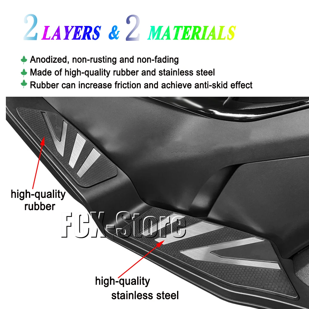 

Мотоциклетные аксессуары, подножка для ног, подножки, коврики для ног, нескользящие подножки для KYMCO AK550 ak550 AK 550 ak 550 2022 2023