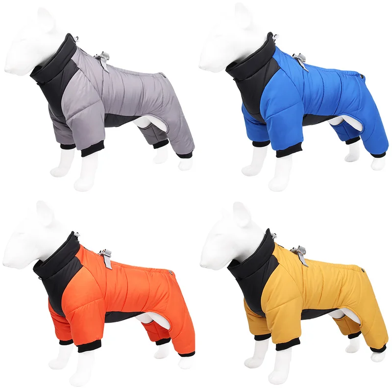 

Winter Overalls For Dogs Warm Waterproof Pet Jumpsuit Trousers Male/ Female Dog Reflective Small Dog Clothes Puppy Down Jacket
