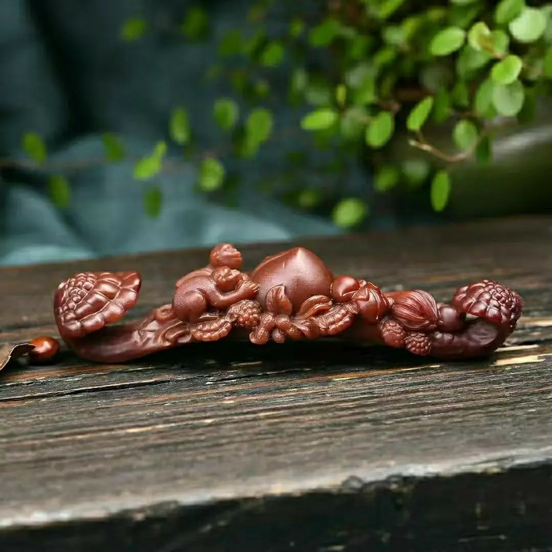 

Authentic ambergris small monkey Ruyi incense handpiece Longquan incense carving handpiece lasting fragrance